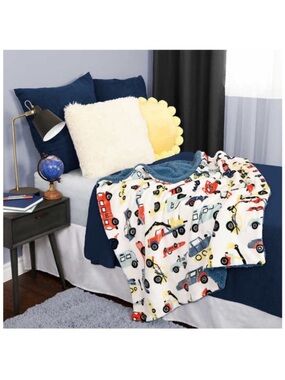 NWT Life Comfort Kid's Ultimate Sherpa Fleece Blanket CARS - 40” x 50” winter
